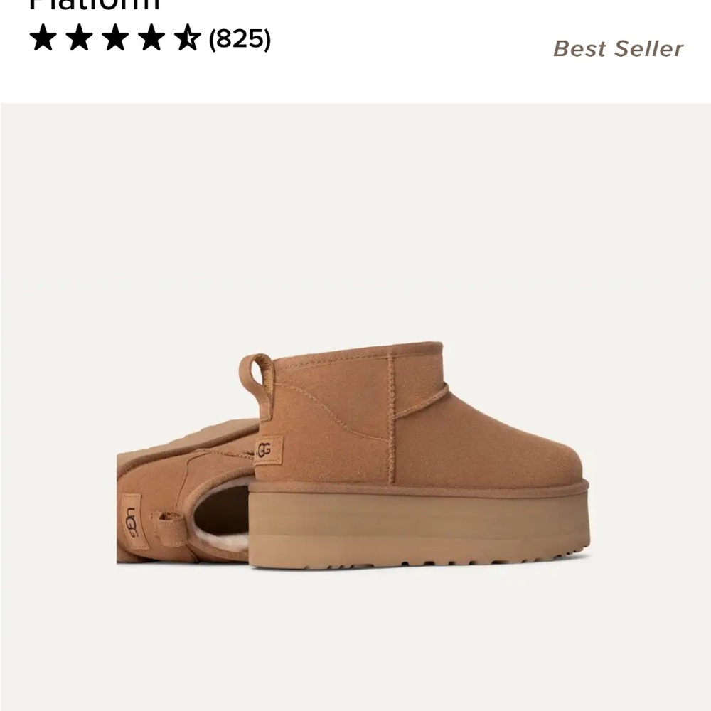 UGG Women's Classic Ultra Mini Platform Boots - Chestnut